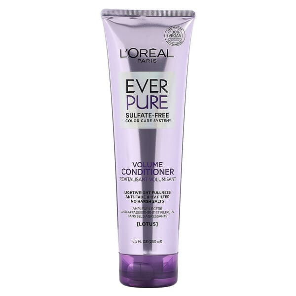 L'Oréal, Ever Pure，豐盈護髮素，蓮花香，8.5 液量盎司（250 毫升）