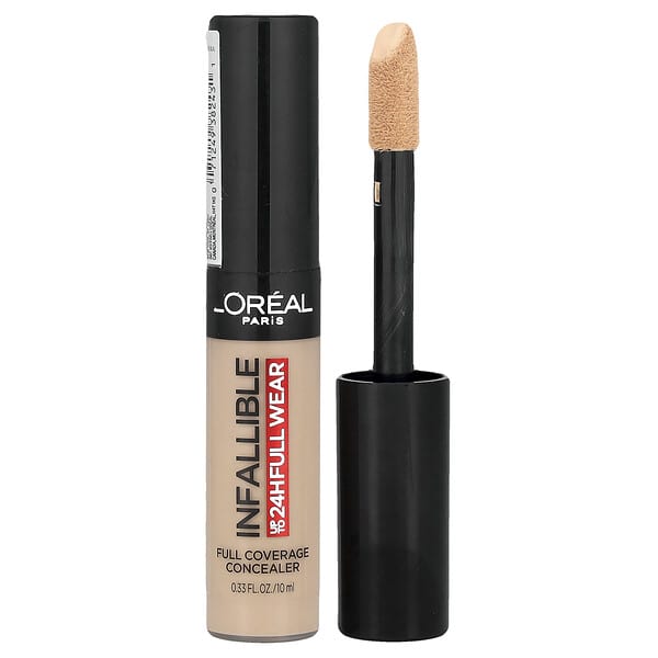 L'Oréal, Infallible, Full Coverage Concealer, 345 Oatmeal, 0.33 fl oz (10 ml)