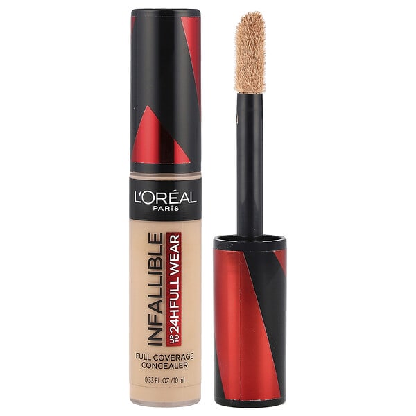 L'Oréal, 인팰리블, 풀 커버리지 컨실러, 375 라떼, 10ml(0.33fl oz)