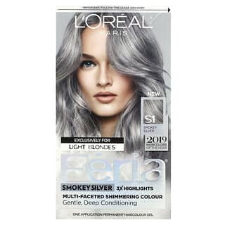 L'Oréal, Feria, Couleur chatoyante aux multiples facettes, S1 Smokey Silver, 1 application