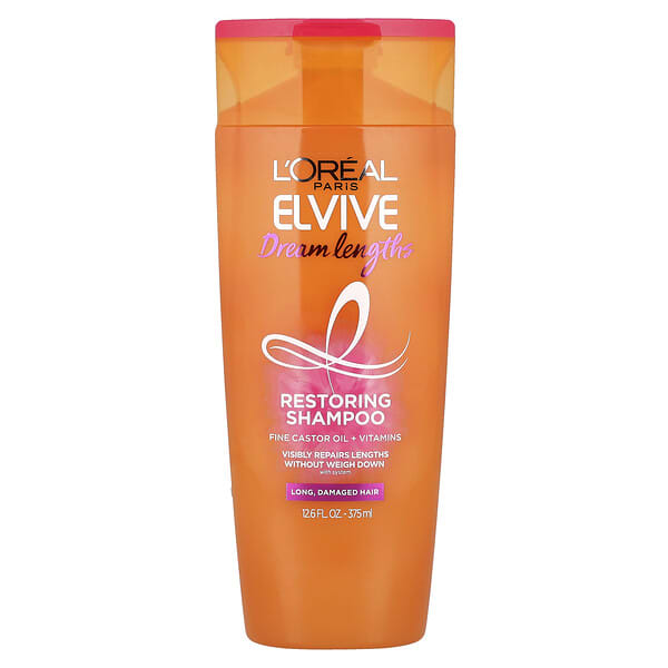 L'Oréal, Elvive, 꿈의 렝스, 리스토어 샴푸, 길고 손상된 모발, 375ml(12.6fl oz)