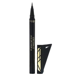 L'Oréal, Infallible，Flash Cat Eye 液體眼線筆，220 黑色，0.018 液量盎司（0.55 毫升）