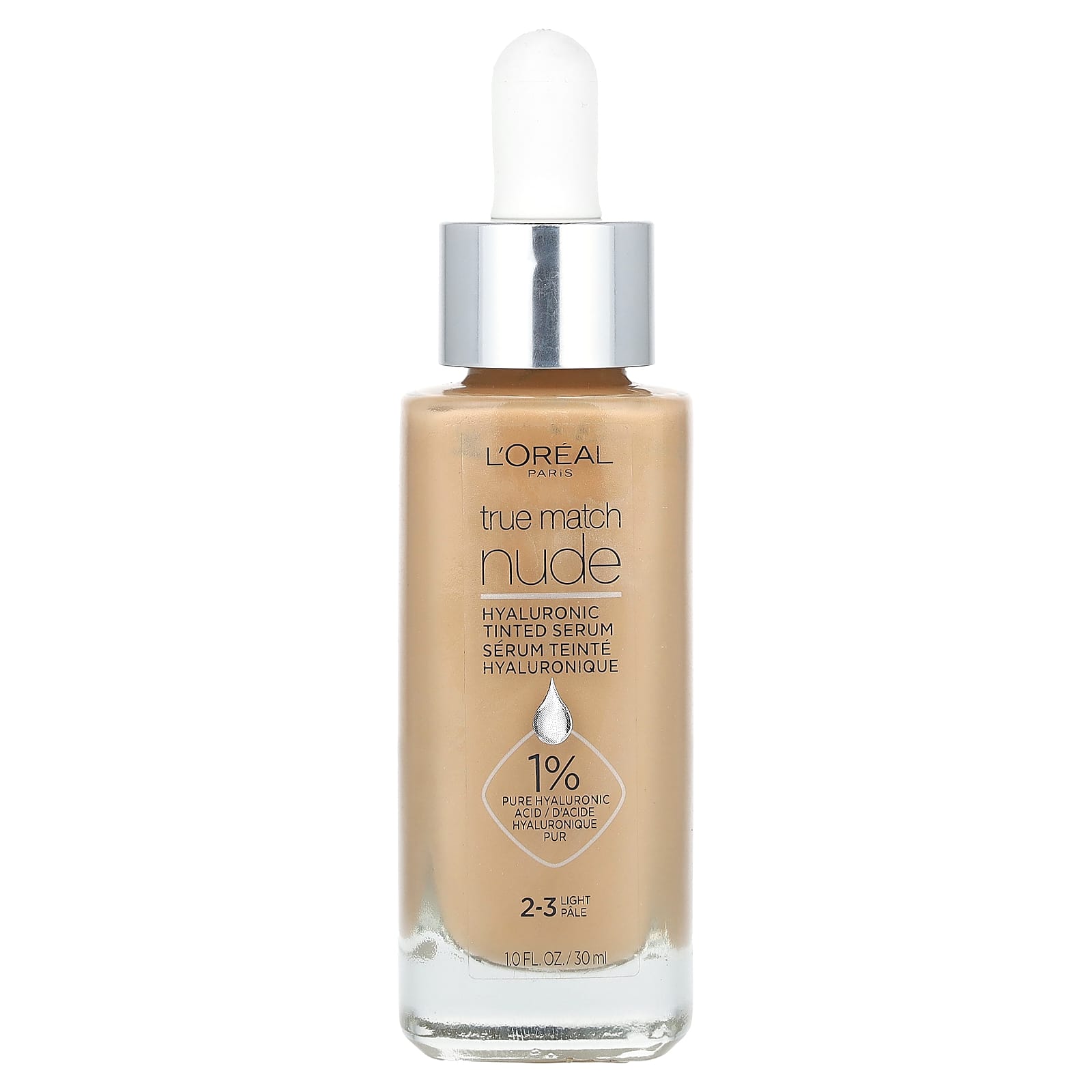 L'Oréal, True Match Nude, Hyaluronic Tinted Serum, 2-3 Light, 1 fl oz (30  ml)