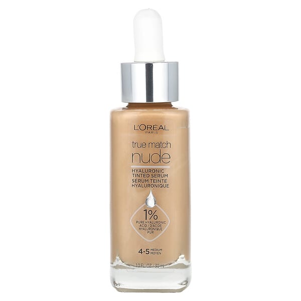 L'Oréal, True Match, Nude, Hyaluronic Tinted Serum, 4-5 Medium, 1 fl oz ...