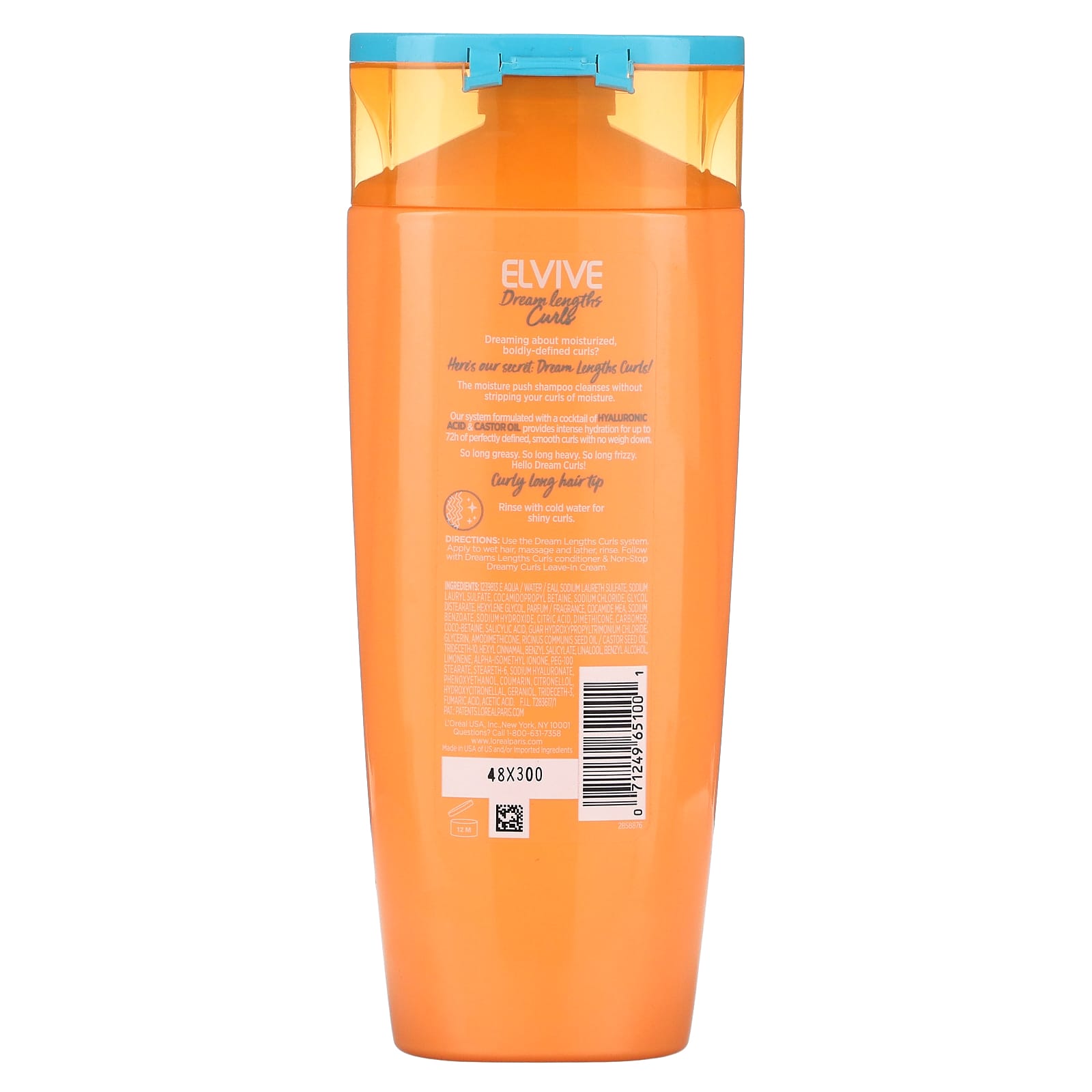 L'Oréal, Elvive, Dream Lengths Curls, Moisture Push Shampoo, 12.6 fl oz