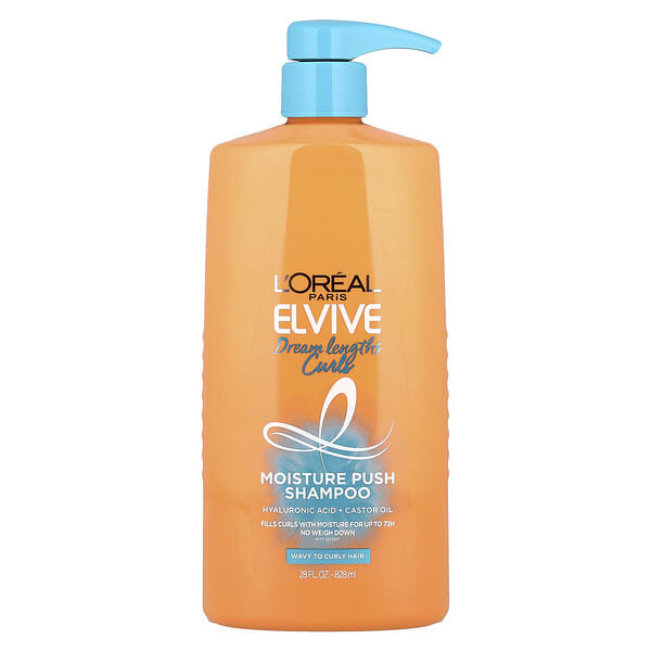 L'Oréal, Elvive, 드림 렝스 컬, 모이스처 푸시 샴푸, 웨이브에서 컬이 있는 모발까지, 828ml(28fl oz)