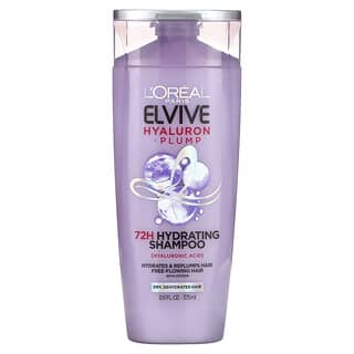 L'Oréal, Elvive, Hyaluron + Plump, увлажняющий шампунь на 72 часа, для сухих и обезвоженных волос, 375 мл (12,6 жидк. Унции)