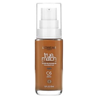 L'Oréal, True Match, Super-Blendable Foundation, C6 Cool Medium, 30 ml (1 fl. oz.)