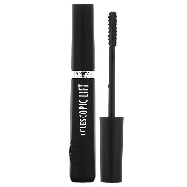 L'Oréal, Máscara de pestañas telescópica, 990 Blackest Black, 10 ml (0,33 oz. Líq.)