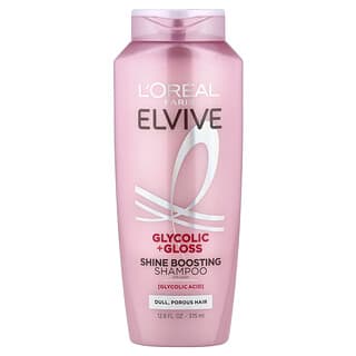 L'Oréal, Elvive, Glycolic + Gloss, Shine Boosting Shampoo, Dull, Porous Hair, 12.6 fl oz (375 ml)