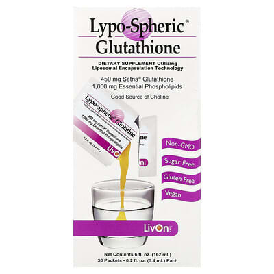 LivOn Laboratories, Lypo-Spheric® Glutathione, 30 Packets, 0.2 fl oz (5.4 ml ) Each