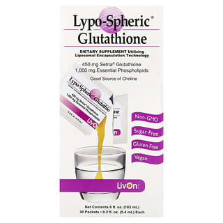 LivOn Laboratories‏, Lypo-Spheric GSH, 30 Packets, 0.2 fl oz (5.4 ml ) Each