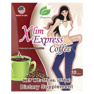 Longreen, Xlim Express Coffee, 10 Sachets, 5.3 oz (150 g)