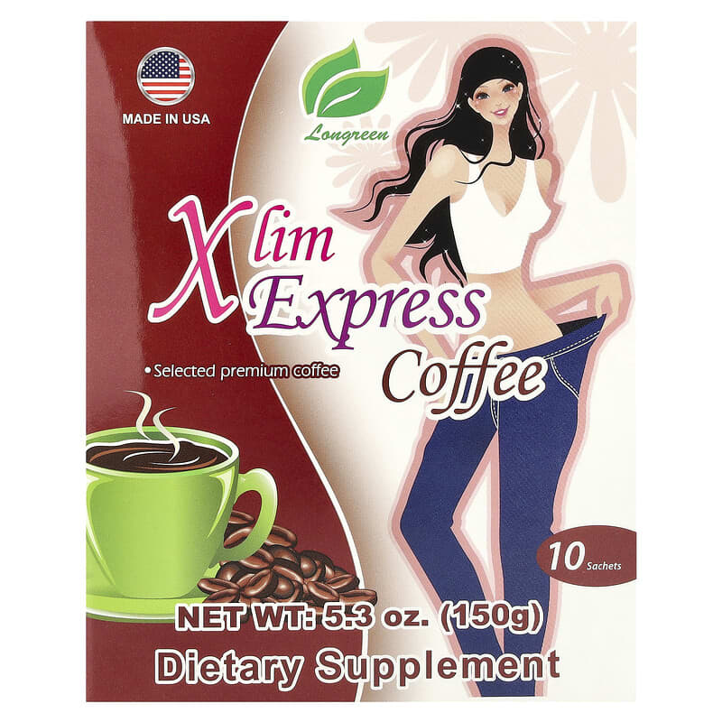 Xlim Express Coffee, 10 Sachets, 5.3 oz (150 g)