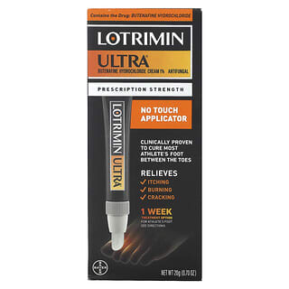 Lotrimin, Ultra Athlete's Foot Cream with No Touch Applicator, 0.7 oz (20 g)