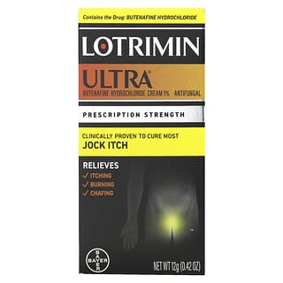 Lotrimin, Ultra Jock Itch Cream, Creme zur Behandlung von Pilzbefall im äußeren Genitalbereich, 12 g (0,42 oz.)