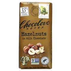 Chocolove, Haselnüsse in Milchschokolade, 33% Kakao, 90 g (3,2 oz.)