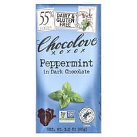 ペパーミント入りダークチョコレート、ココア55％、90g（3.2オンス）