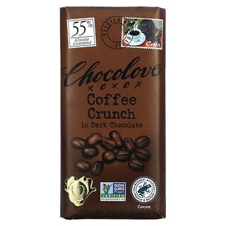 Chocolove, قهوة مقرمشة في شوكولاتة داكنة، 55% كاكاو، 3.2 أونصة (90 جم)