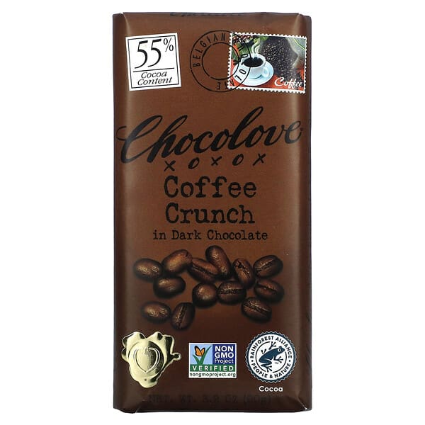 شوكولوف‏, قهوة مقرمشة في شوكولاتة داكنة، 55% كاكاو، 3.2 أونصة (90 جم)