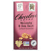 Chocolove, Walnuts & Sea Salt in Dark Chocolate, Walnüsse und Meersalz in dunkler Schokolade, 55% Kakao, 90 g (3,2 oz.)