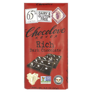 Chocolove, Насыщенный темный шоколад, 65% какао, 90 г (3,2 унции)