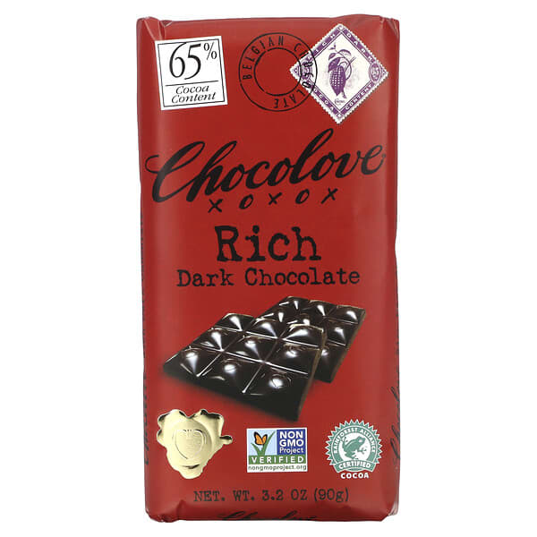 Chocolove, リッチダークチョコレート、カカオ65％、90g（3.2オンス）