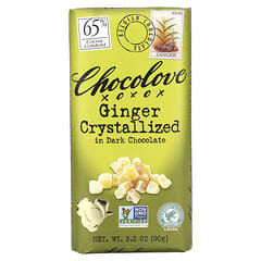 Chocolove, Ginger Crystallized in Dark Chocolate, 65% Cocoa, 3.2 oz (90 g)