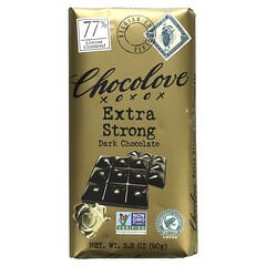 Chocolove, エクストラストロングダークチョコレート、カカオ77％、90g（3.2オンス）