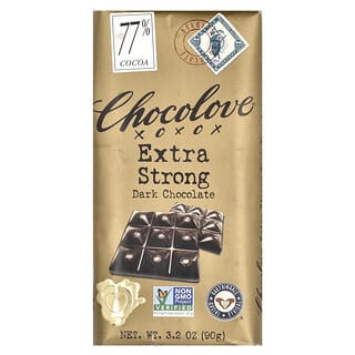 Chocolove, 特濃黑巧克力，77% 可可，3.2 盎司（90 克）