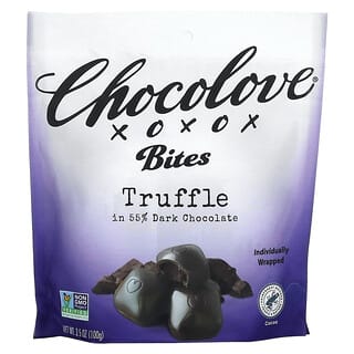 Chocolove, バイト、トリュフ入りダークチョコレート55％、100g（3.5オンス）