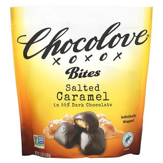 Chocolove, Bites, Salted Caramel in 55% Dark Chocolate, 3.5 oz (100 g)