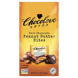 Chocolove, 黑巧克力夹心，咸味花生酱，54% 可可，3.5 盎司（100 克）