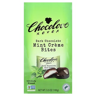 Chocolove, Filled, Dark Chocolate, Mint Creme, 55% Cocoa, 3.5 oz (100 g)