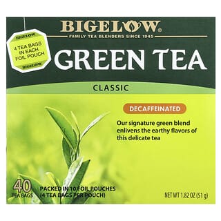 بيغلو‏, شاي أخضر ، كلاسيكي ، منزوع الكافيين ، 40 كيس شاي ، 1.82 أونصة (51 جم)