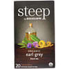 Steep, Black Tea, Organic Earl Grey, 20 Tea Bags, 1.28 oz (36 g)