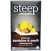 Steep, Organic Dandelion & Peach, Rooibos & Green Tea, 20 Tea Bags, 1.18 oz (33 g)
