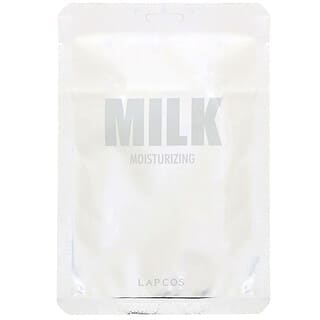 Lapcos, Milk Sheet Mask, Tuchmaske mit Milch, Moisturizing, feuchtigkeitsspendend, 1 Tuchmaske, 30 ml (1,01 fl. oz.)