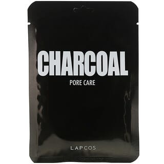 Lapcos, Charcoal Sheet Beauty Mask, Pore Care, 5 Sheets, 0.84 fl oz (25 ml) Each