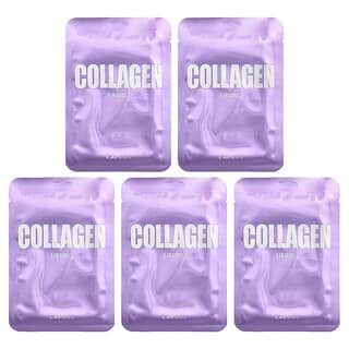 Lapcos, Conjunto de Máscaras de Beleza Firmadoras de Colágeno, 5 Folhas, 25 ml (0,84 fl oz) Cada