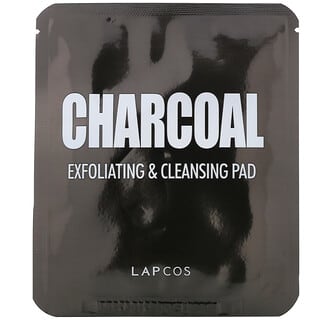 Lapcos, قناع Exfoliating & Cleansing بالفحم النشط، يقشر البشرة وينظفها، 5 رقائق، كل رقاقة 0.24 أوقية سائلة( 7 جم)