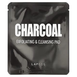 Lapcos, 木炭，去角质和清洁垫，5 片，每片 0.24 液量盎司（7 克）