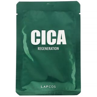 Lapcos, Mascarilla regeneradora en lámina, Con Centella asiatica, 1 lámina, 30 ml (1,01 oz. líq.)