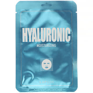 Lapcos, Masque en tissu à l'acide hyaluronique, Hydratant, 1 feuille, 25 ml