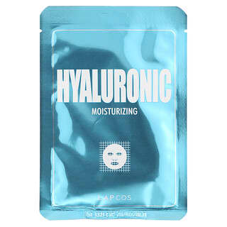 Lapcos, Masque en tissu à l'acide hyaluronique, Hydratant, 1 feuille, 25 ml