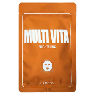 Lapcos, Multi Vita Beauty Sheet Mask, Aufhellende Maske, 1 Tuchmaske, 25 ml (0,84 fl. oz.)