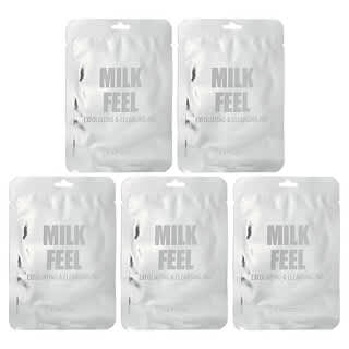Lapcos, Milk Feel, Exfoliating & Cleansing Pad, 5 Pads, 0.24 oz (7 g) Each