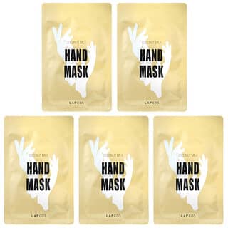 Lapcos, Hand Mask, Coconut Milk, 5 Pairs, 0.47 fl oz (14 ml)