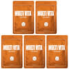 Multi Vita Brightening Beauty Sheet Mask Set, 5 Sheets, 0.84 fl oz (25 ml) Each