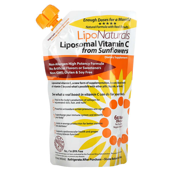 Lipo Naturals, Liposomal Vitamin C from Sunflowers, 15 oz (443 ml)